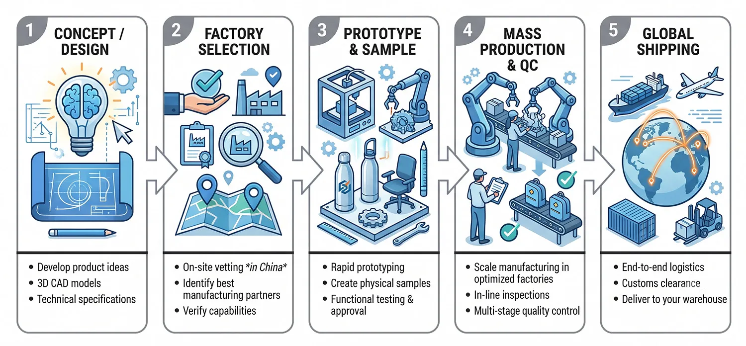 customised product 5 step process